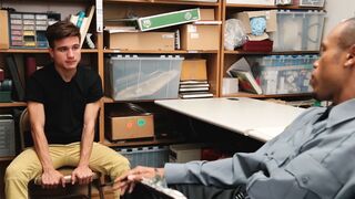 Burglar caught, big black cock will make it all go away through his butt