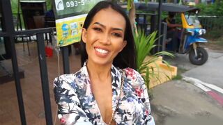 Thai MILF amateur takes a huge dick assfucking after being picked up