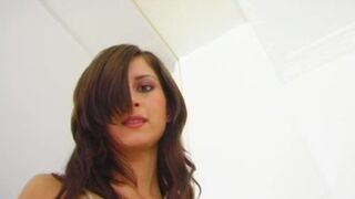 Monica's first assfucking has two cocks up her ass. Facials