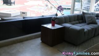 Amateur blondie walks naked in the house spy