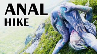 Tatted couple OUTDOOR ASS PUMPING POV fuck - PUBLIC blowjob & GAPES - blowjob, cum on booty, rough sex