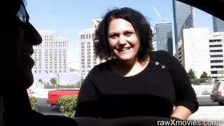 BBW GF takes taxi ride & cock in snatch