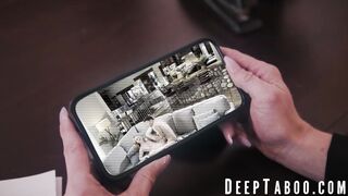 Redhead teen Scarlet Skies seduces her hung stepbrother into demolishing her wet