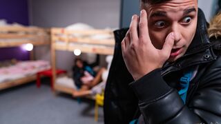 Always horny hostel roomie finally takes on a meat - Capri Lmonde