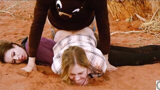 ASS TO MOUTH domination for kinky threesome in the Colorado desert--Rebel Rhyder, Brooke