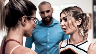 Mature Coach Shares Teen Cheerleader With Hubby - Mackenzie Moss, Cory Chase