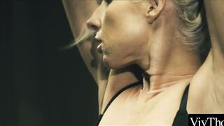 Sexy STEPMOMMY seduces mesmerizing brunette before having her wicked way with her