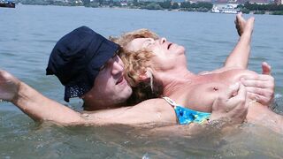 Gilf & her weirdo life-saver fucking by the lake