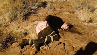 Butthole whipping & rough ass pumping for piss drinking MILF outdoors