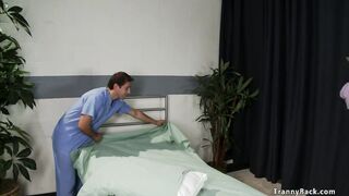 Big Titted Shemale therapist anal fucks classmate