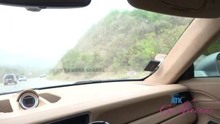 Summer fun & blowjob in the car with Amateur Nicole sucking prick