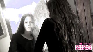 Lesbian Nina showing her perfect tits & Butt in Solo