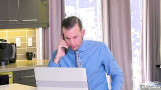 Transgender fuck after a hard workday