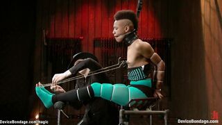 Ebony bound in device butt ravaged