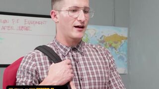 Athletic Prof Makes Timid Dorm College Girl To Show Him His Enthusiasm