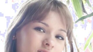 Horny solo teen blonde plays with her snatch