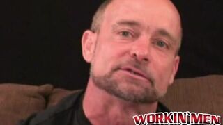 Rough stud strokes his shaft solo & explodes with sexy cum