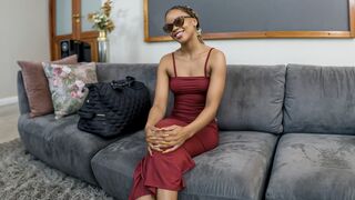 Amateur Kenyan model loses self control when I pull out my big hard shaft!