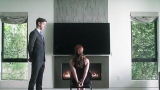 Tied up Ella Hughes is dominated by her master