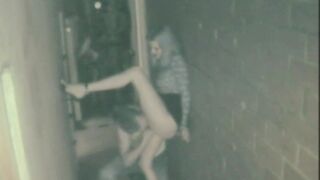 Twat licked alley hoe bends over for shaft