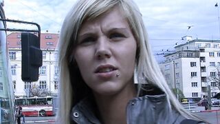 CZECH STREETS - Ilona takes cash for public sex