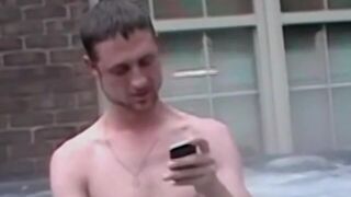 Amateur dudes jerking off their thick dicks after shaving