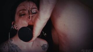 Lily Thot throating prick in dirty BDSM session