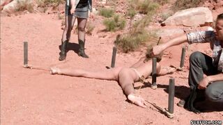 Hitchhiker bound & screwed in desert