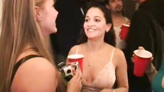 University teen bitch flashes her tits