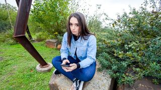 Ike finds left behind Girlfriend Sophia Burns in the woods, sparks fly