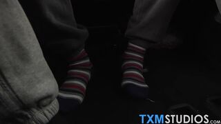 Young blonde twink picked up for a round of anal fuck