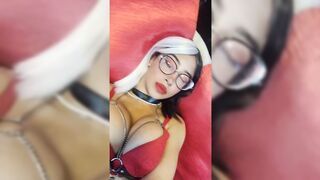 #whitehair #bigboobs #glasses