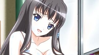 Hotties stroking young prick - Hentai Threesome