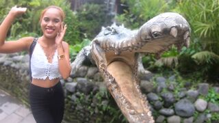 Animal park visit & sex at home with big ass Thai GF