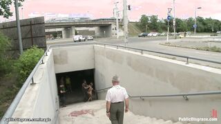 Natural titty Romanian ass pumping public sex