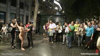 Little whore screwed in public places