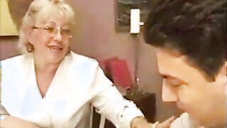 Old Woman Prof Flirts With Her College Girl