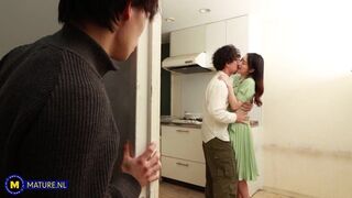 Japanese MILF cheats on her hubby with a strapping young lad