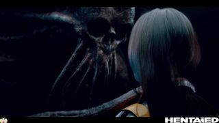 Real Life Hentai - Rae Lil Black screwed by huge alien monster