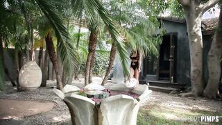 Big Tits April Olson Masturbates Poolside With Her Vibrator & Booty Plug