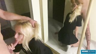 Blonde Babe Moans Loud While Getting Her Snatch Ravaged Hard