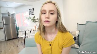 POV black dick for Skinny Blonde who can't Pay Loans!