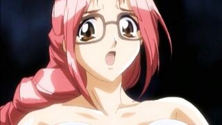 Big big breasted anime babe gets muff licked