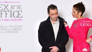 Beaver pierced mature office slut gets ravaged in the office