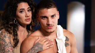 Cunning sly godson tricks & rails big boobs inked MILF rough