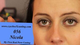 Chubby babe at a casting