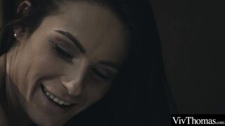 lesbian strips her GF out of her hot lingerie & eats her twat