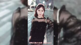 Asian Ladyboy is very horny pissing & exhibiting her shaft on the street while