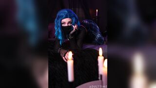 Masked Goth Femboy Bounces On Big Dick - Edward Terrant, Angel Elias