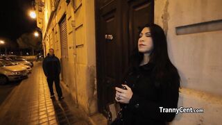 Pantyhose shemale call hottie fucks deep